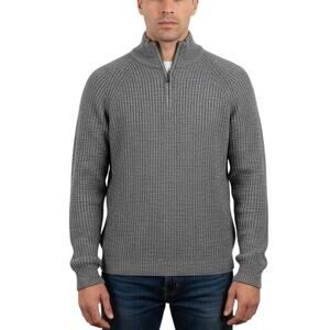 Alesbury Paxton Charcoal Ribbed 1/4 Zip Pullover Sweater NWT Men’s Size Medium